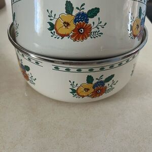 Floral Enamel Bowls